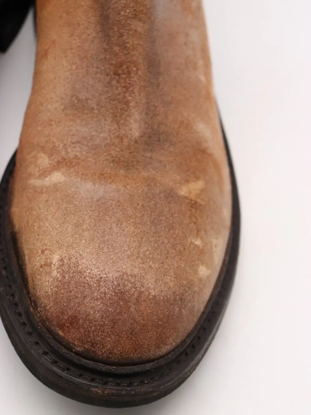Frye Bowery Men's Size 10 D Brown Waxed Suede Leather Chelsea Ankle Boots 11728